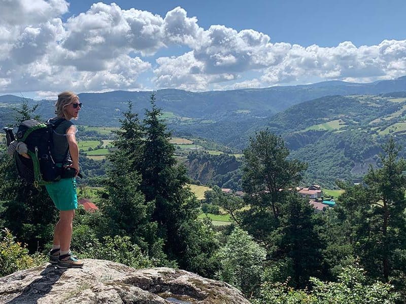 uitzicht bij Le Puy-en-Velay op de pelgrimsroute