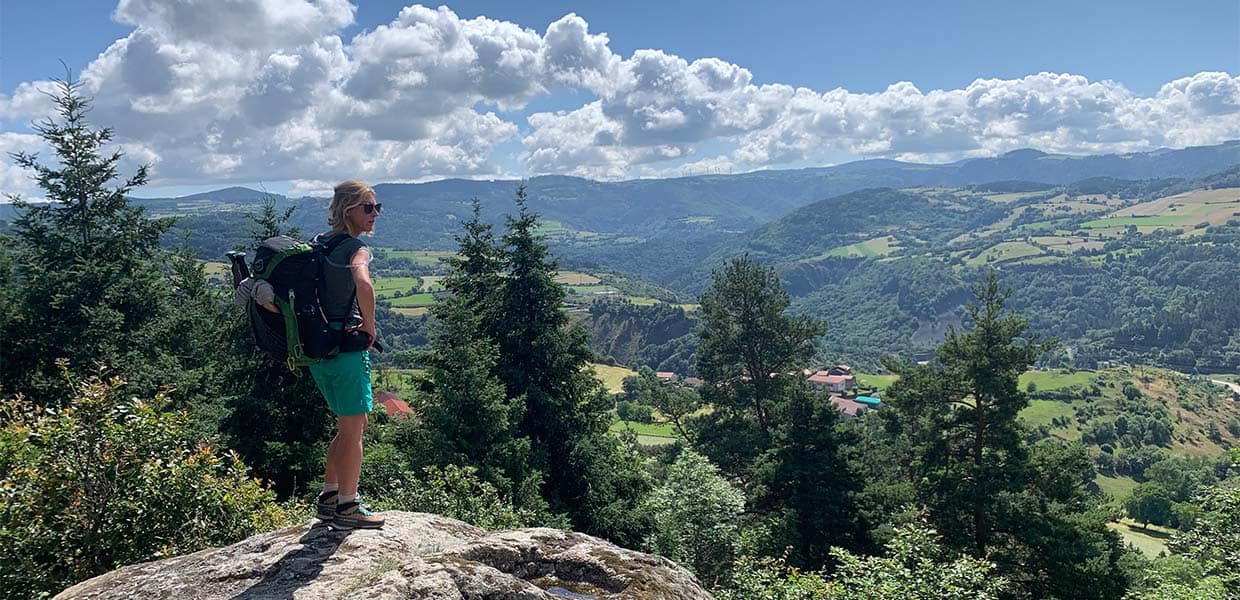 uitzicht bij Le Puy-en-Velay op de pelgrimsroute