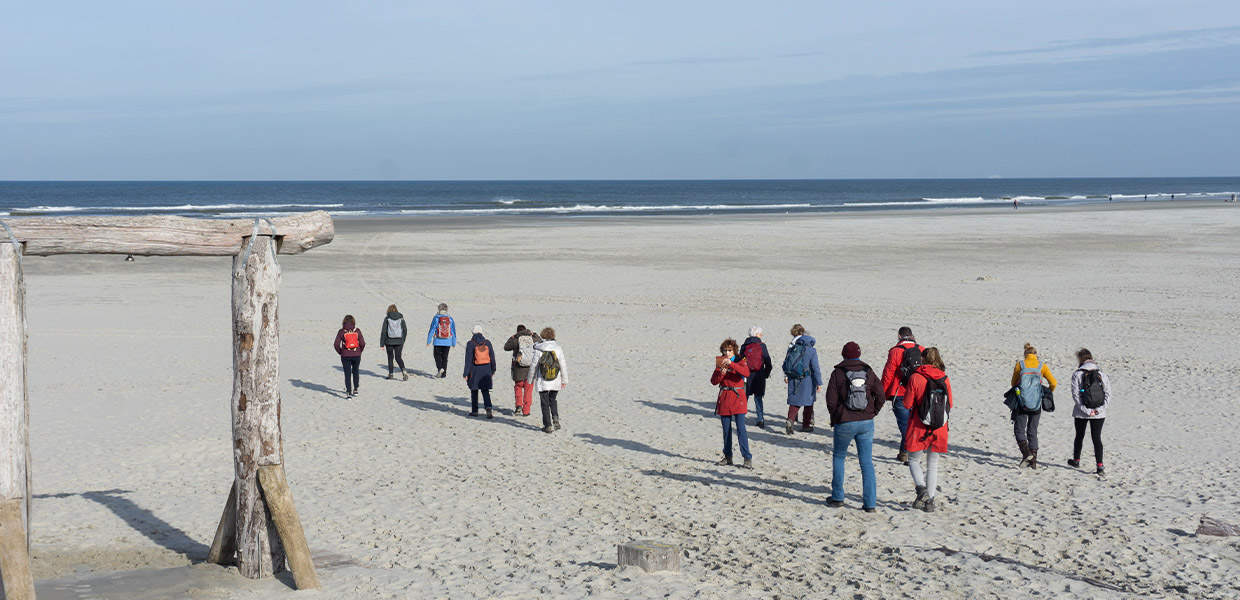 wandeling tijdens retraite Terschelling