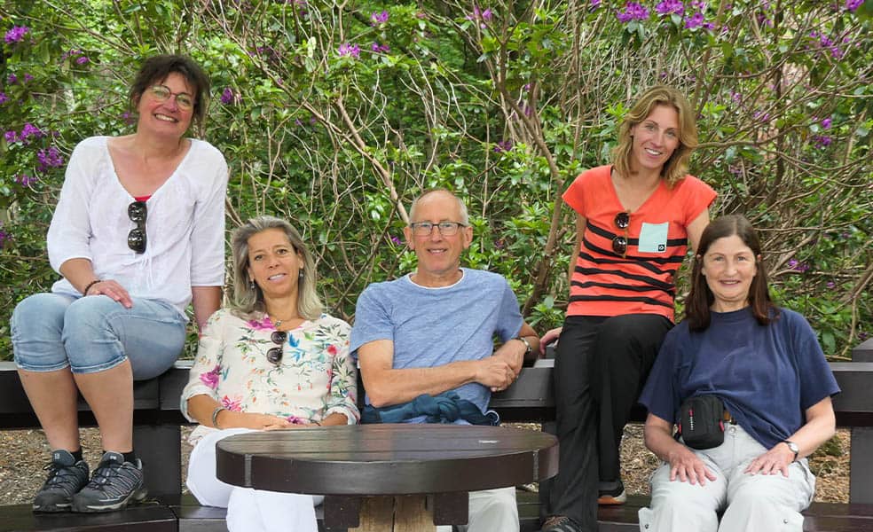 Team WandelnaarJezelf met Alice, Jennecke, Gerard, Annemieke en An